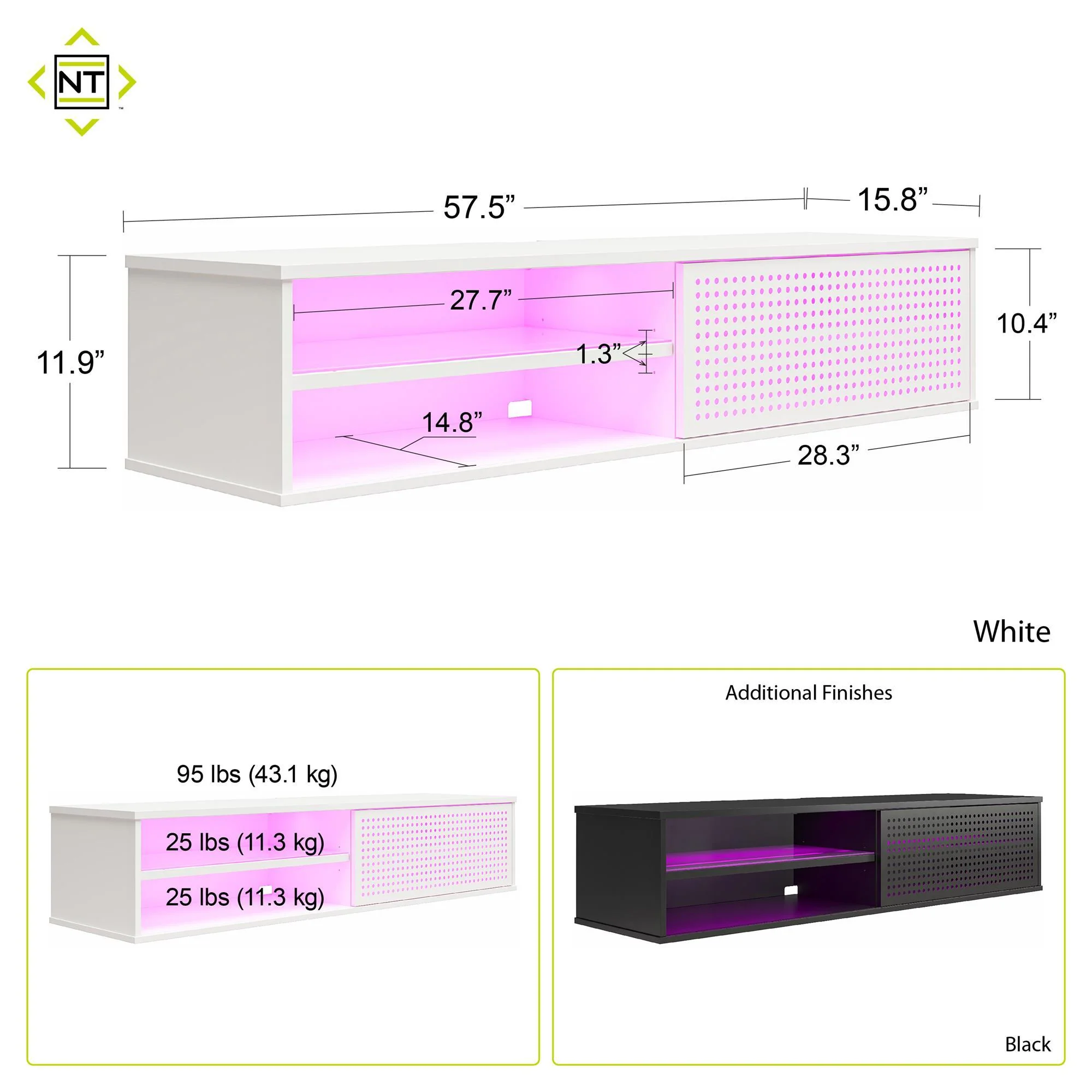 Glitch Floating TV Stand for TVs up to 60' - Image 12