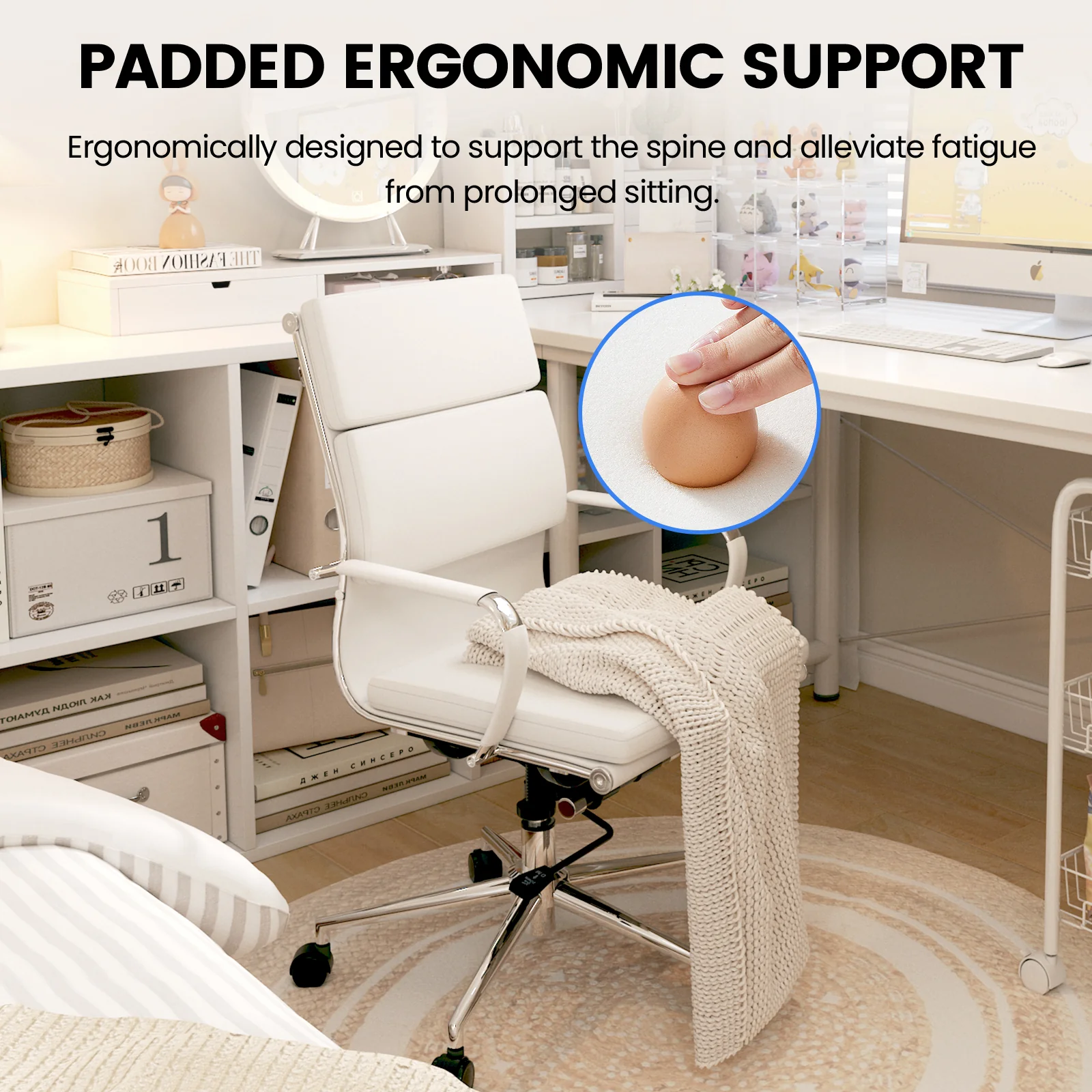 COMHOMA Mid Back Cushioned Office Chair CH017 - Image 7