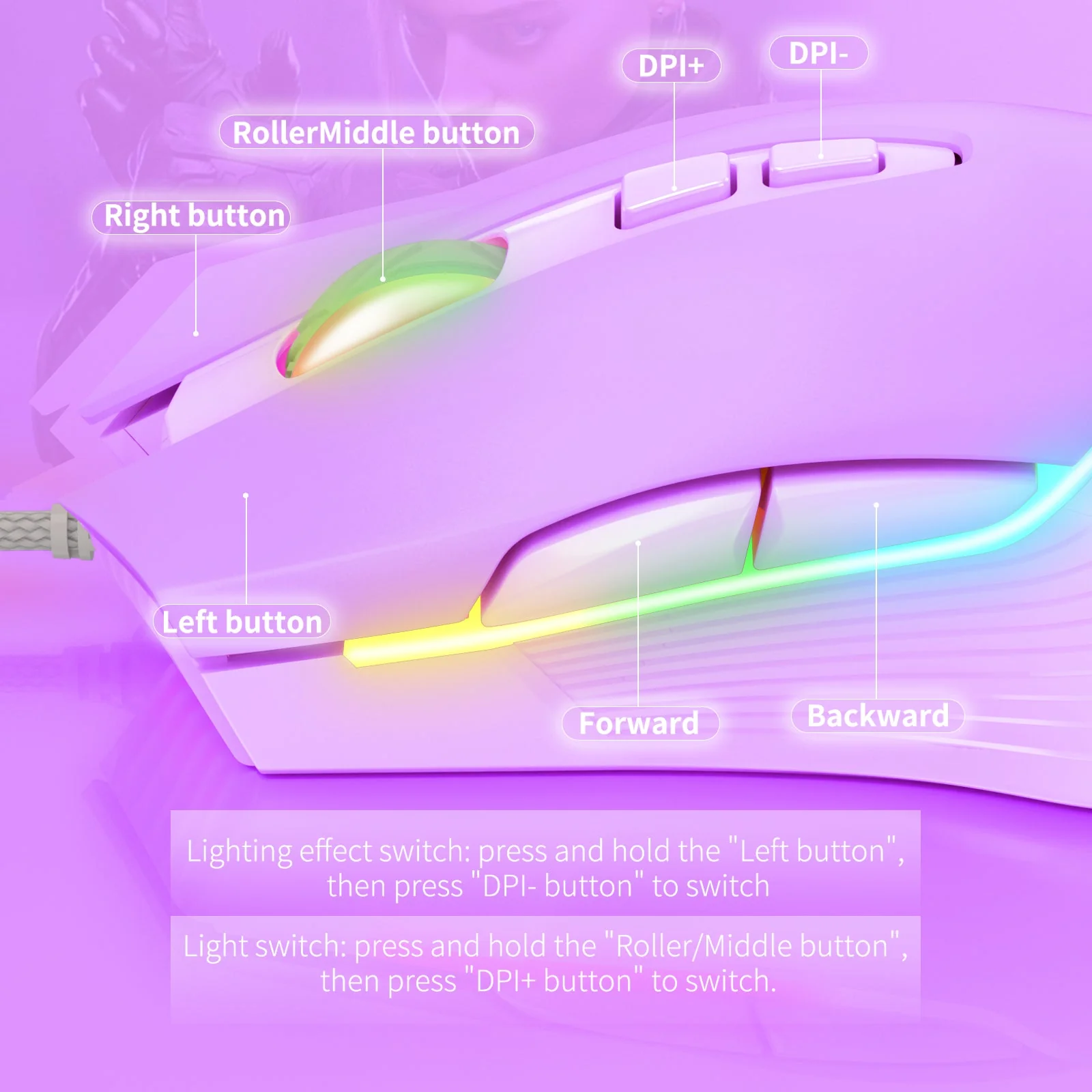 Gaming Wired RGB Mouse CW905 - Image 25