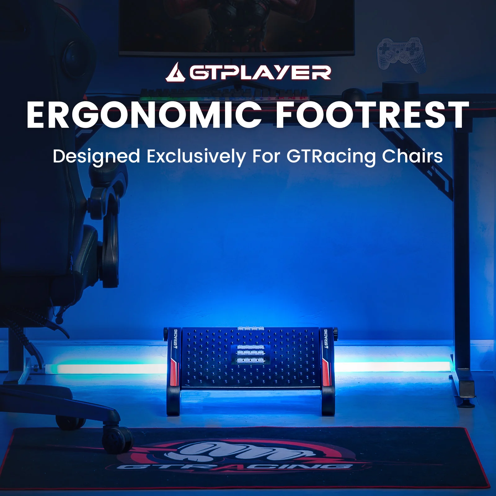 Adjustable Ergonomic Under Desk Footrest - Image 3
