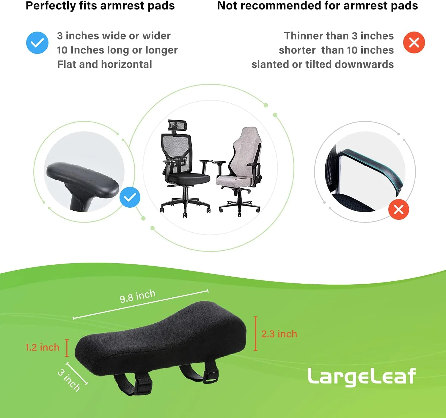 Memory Foam Armrest Pads Curved - Image 5