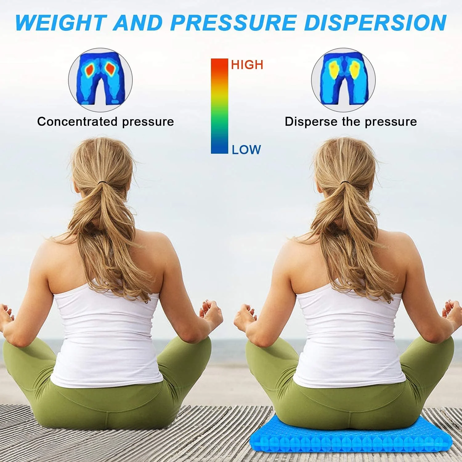 Gaming Chair Gel Seat Cushion - Image 4