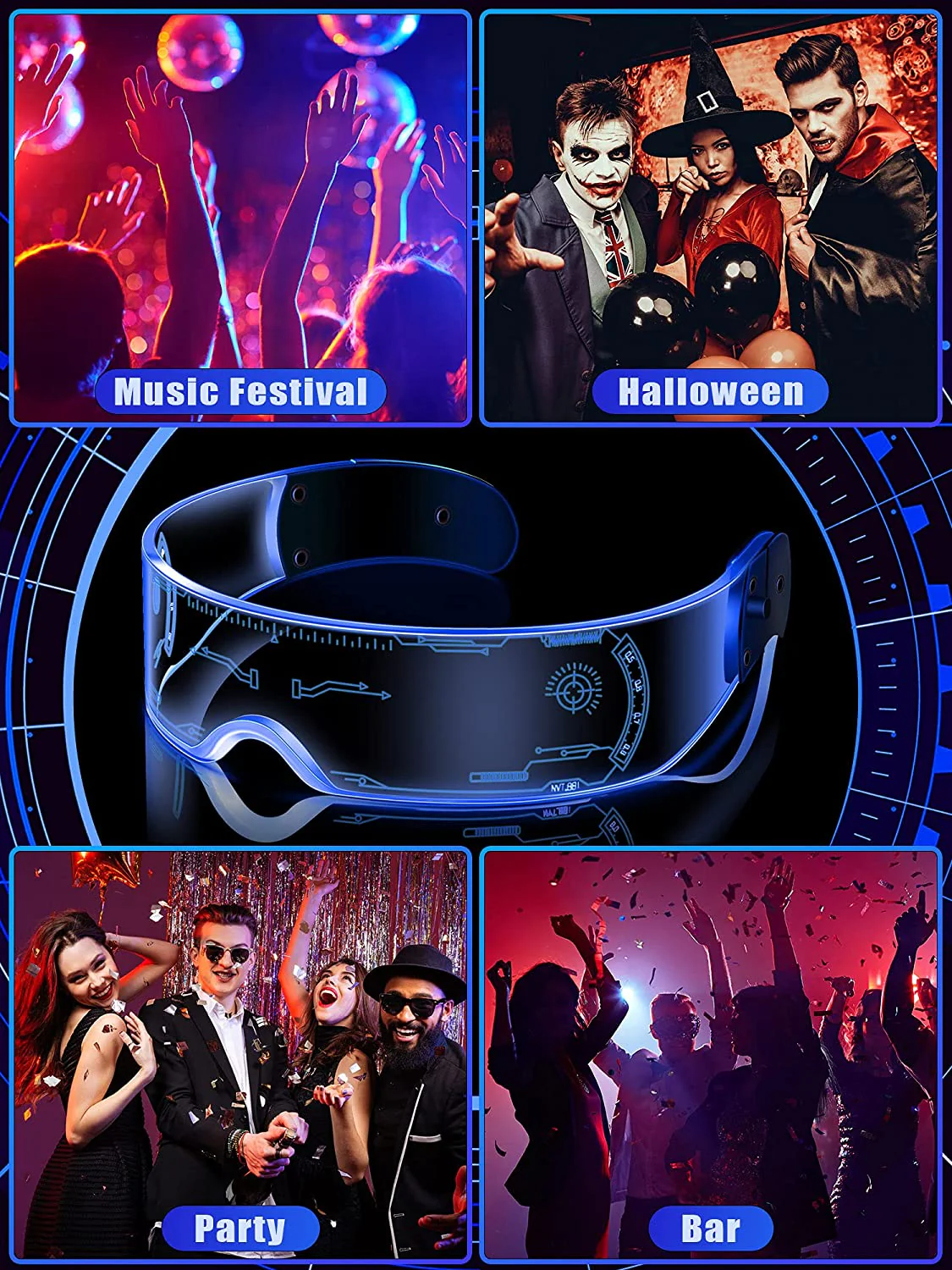 GTRAICNG Cyberpunk glasses  LG01 (3PCS) - Image 5