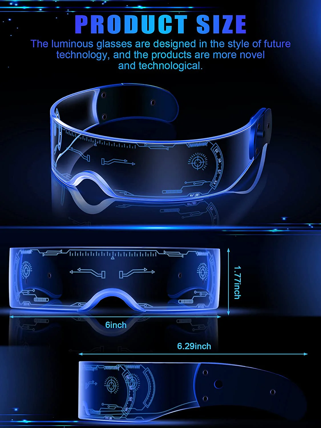 GTRAICNG Cyberpunk glasses  LG01 (3PCS) - Image 7